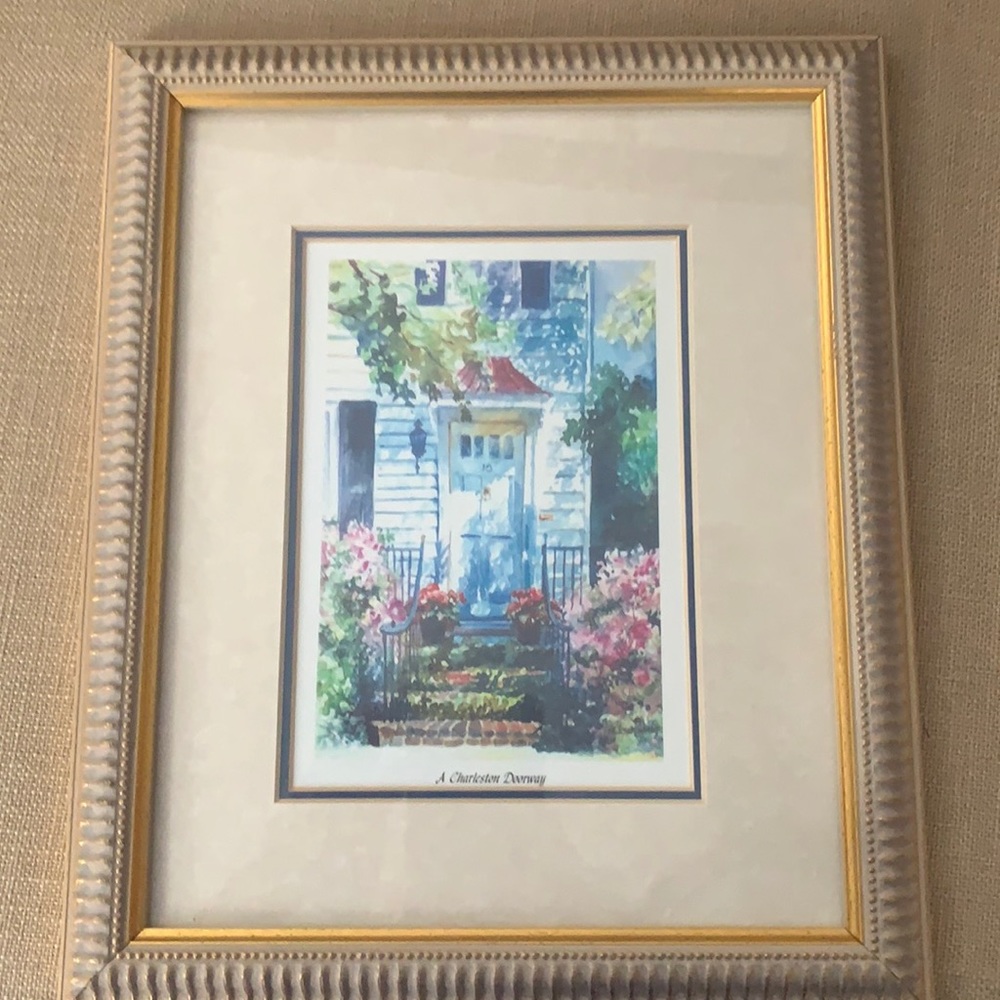 Framed Charleston print.